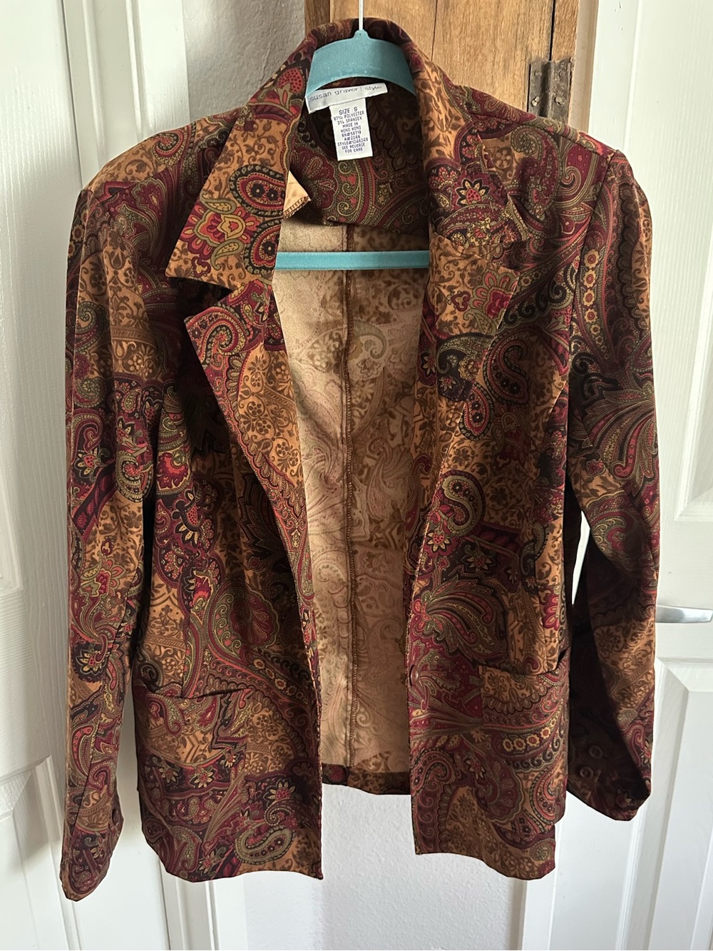 Vintage hippie style paisley blazer